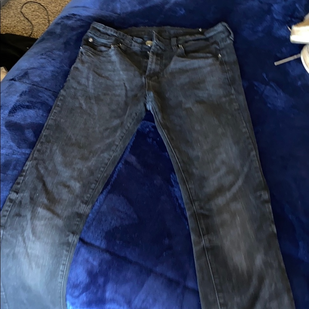 Black denim jeans